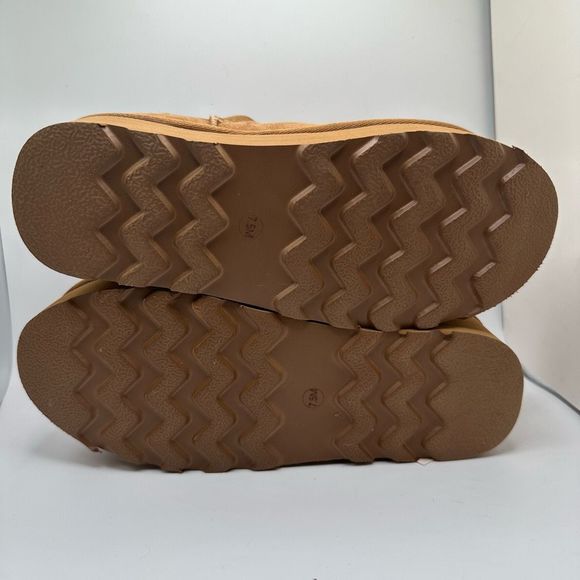 CUSHIONAIRE Women's Genuine Suede Cozy Mule Platform +Memory Foam 7.5 CHESTNUT - Picture 5 of 7